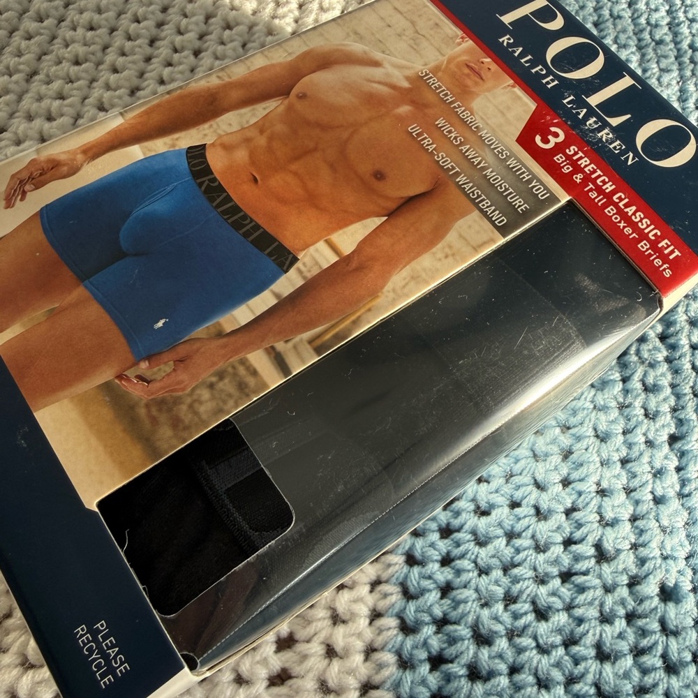 Polo by Ralph Lauren Men's “Big & Tall” Boxed Boxer Briefs - Picture 3 of 5